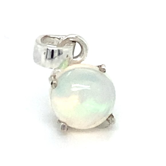 Precious Opal 1.20ct Platinum Solid Silver Pendant - Picture 1 of 6